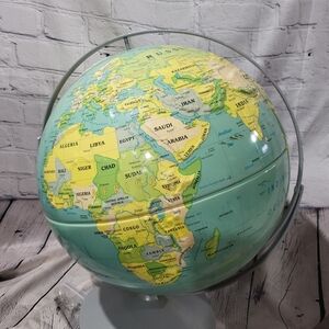 Vintage Nystrom Sculptural Relief Globe large